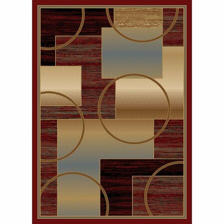 MAYBERRY RUG 5 ft. 3 in. x 7 ft. 3 in. City Contempo Area Rug, Red CT1014 5X8